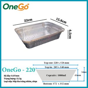 Hộp Nhôm Thực Phẩm 1000ml