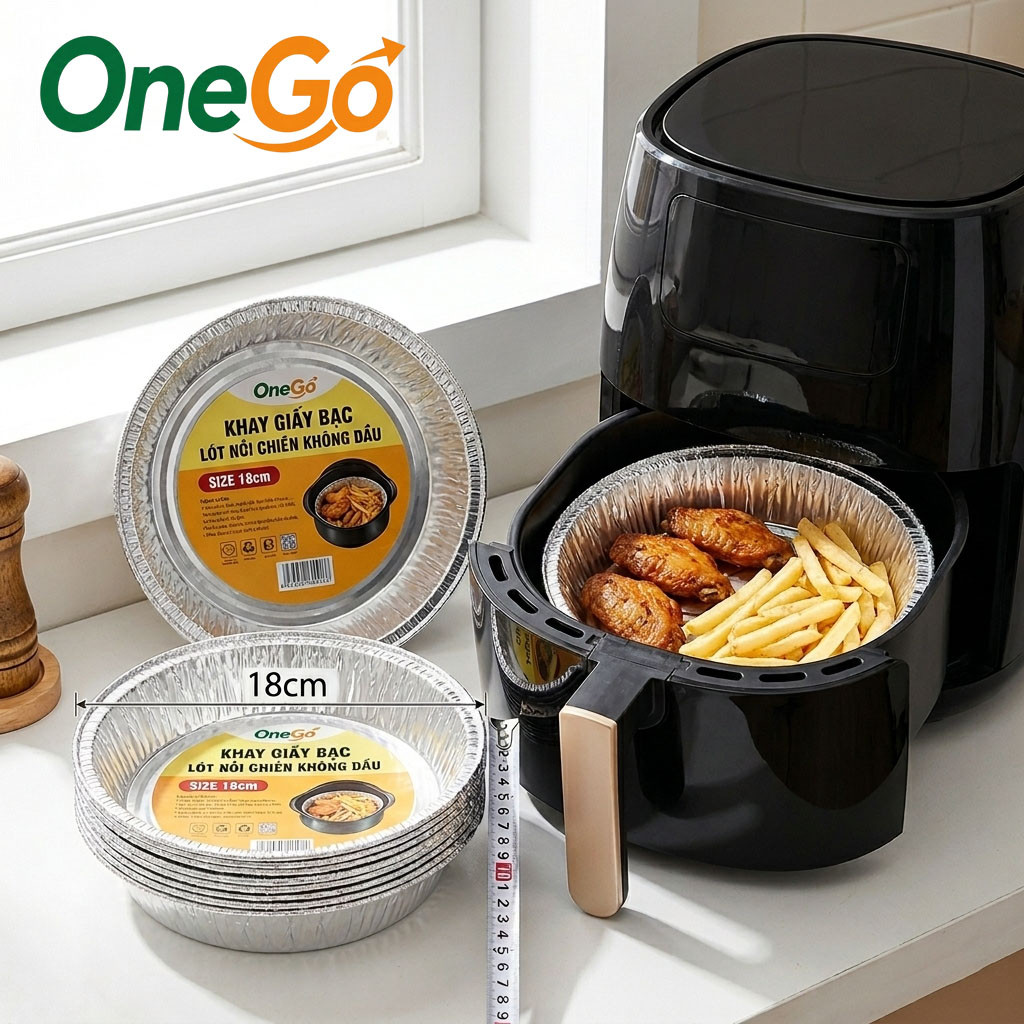 Khay lót nồi chiên không dầu size 18cm OneGo