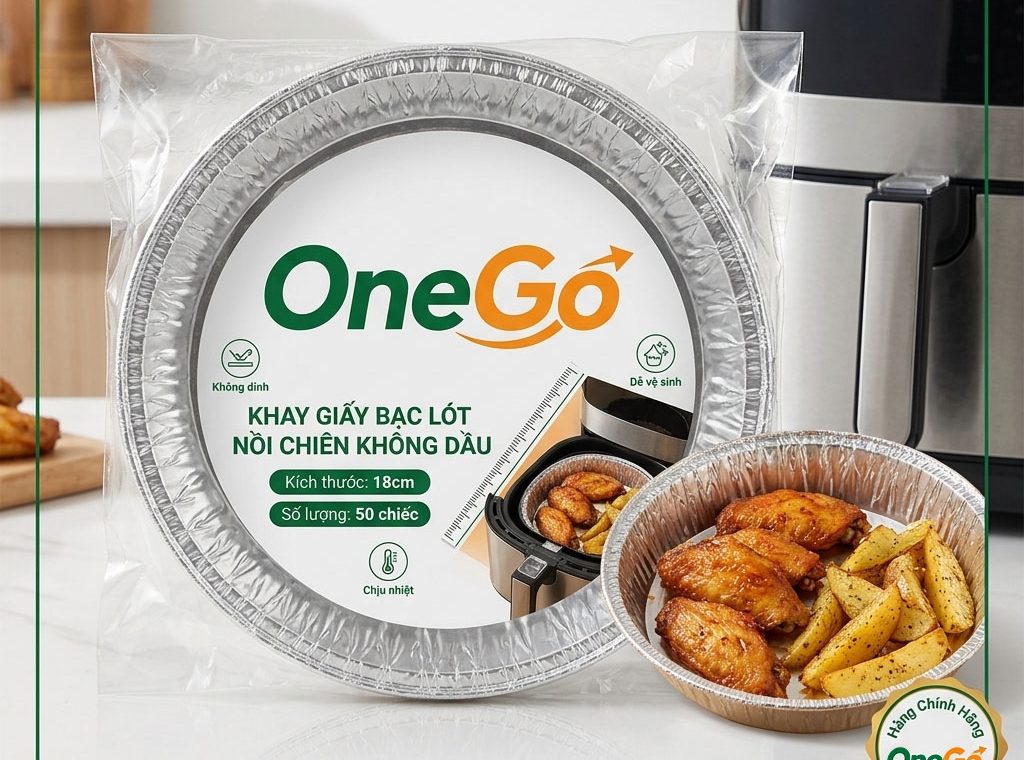 Khay lót nồi chiên không dầu size 18cm OneGo