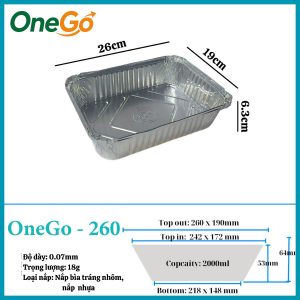 Hộp Nhôm Thực Phẩm 2000ml