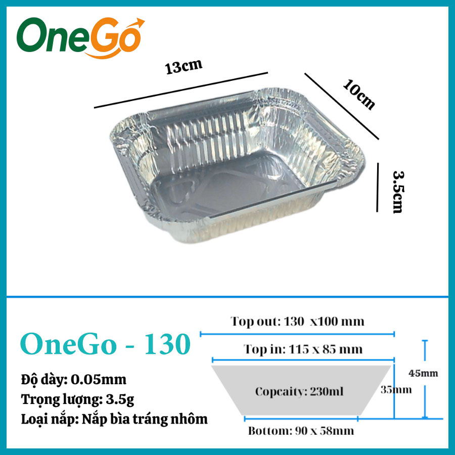 Hộp nhôm thực phẩm 230ml