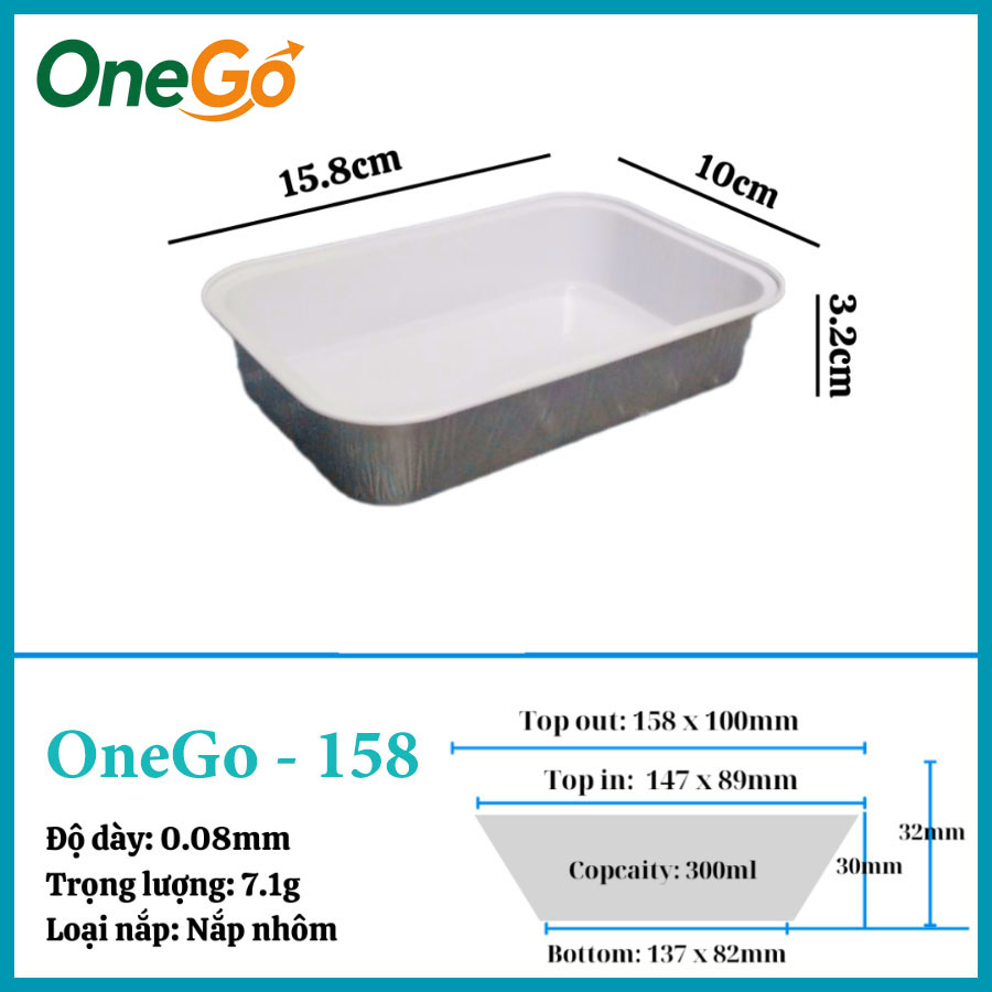 Hộp nhôm thực phẩm 300ml