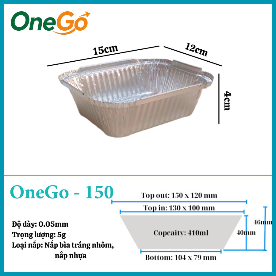 Hộp nhôm thực phẩm 410ml
