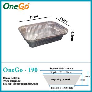 Hộp Nhôm Thực Phẩm 650ml