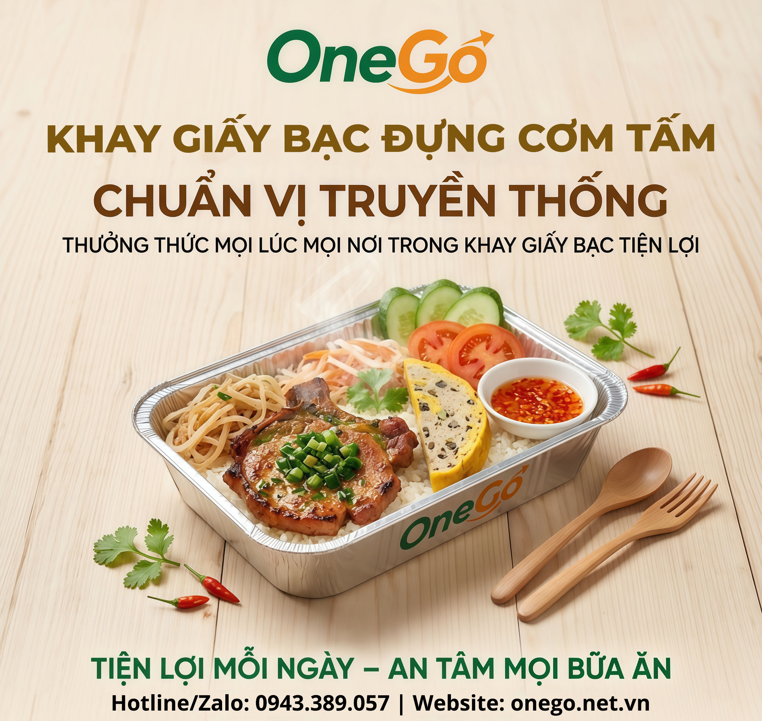 Khay giấy bạc đựng cơm tấm