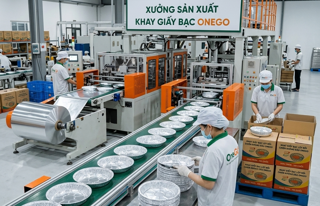 Khay giấy bạc lót nồi chiên không dầu