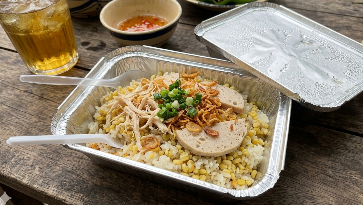 Khay giấy bạc đựng xôi OneGo