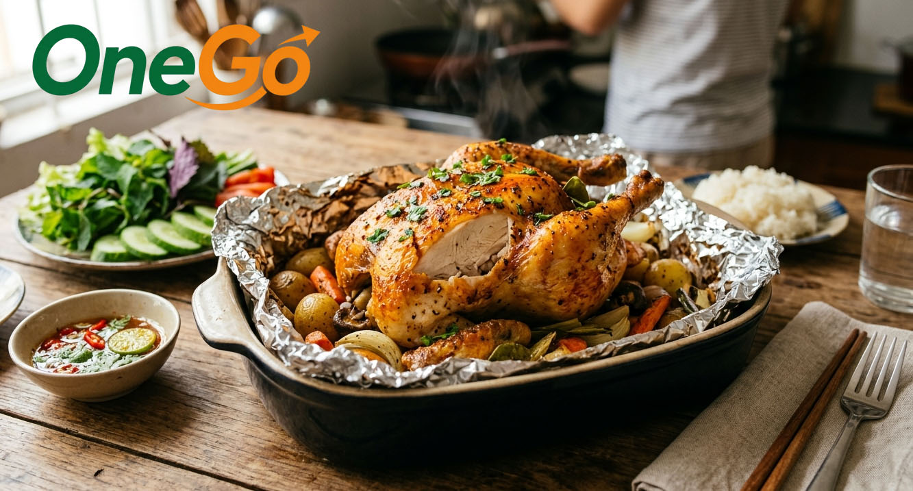 Gà nướng giấy bạc OneGo