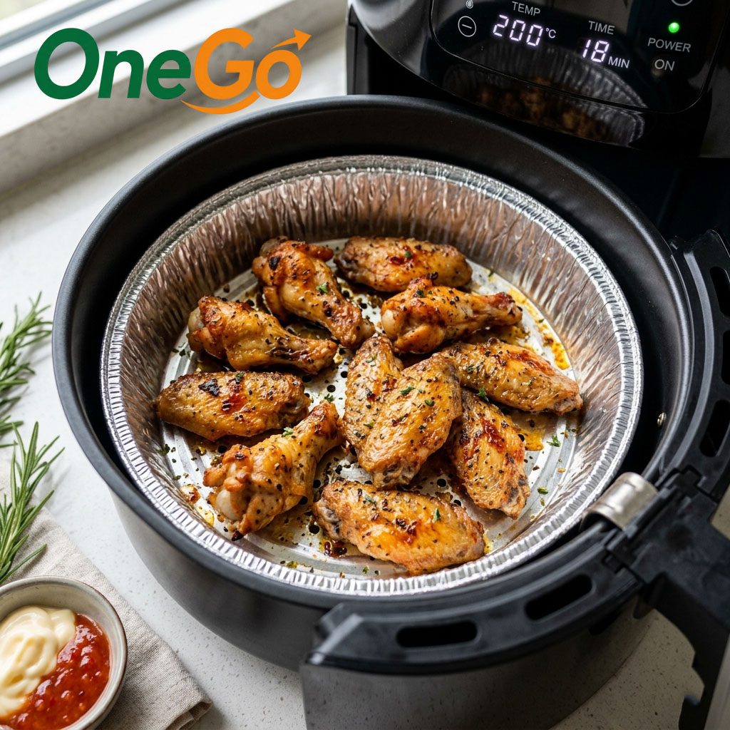 Khay giấy bạc lót nồi chiên không dầu 