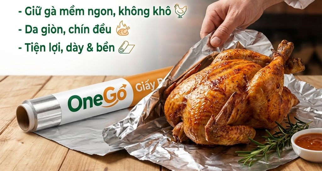 Giấy bạc bọc gà nướng