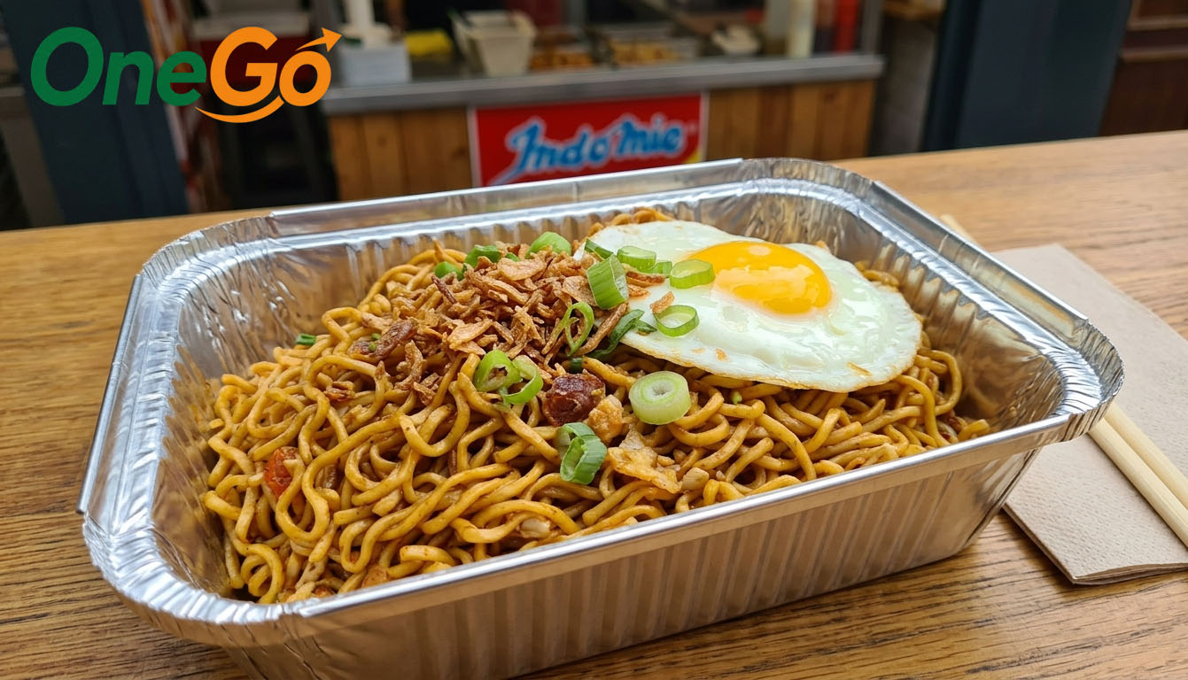 Khay giấy bạc đựng mì trộn Indomie 
