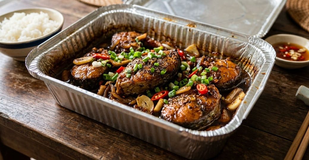 Khay giấy bạc đựng cá kho OneGo