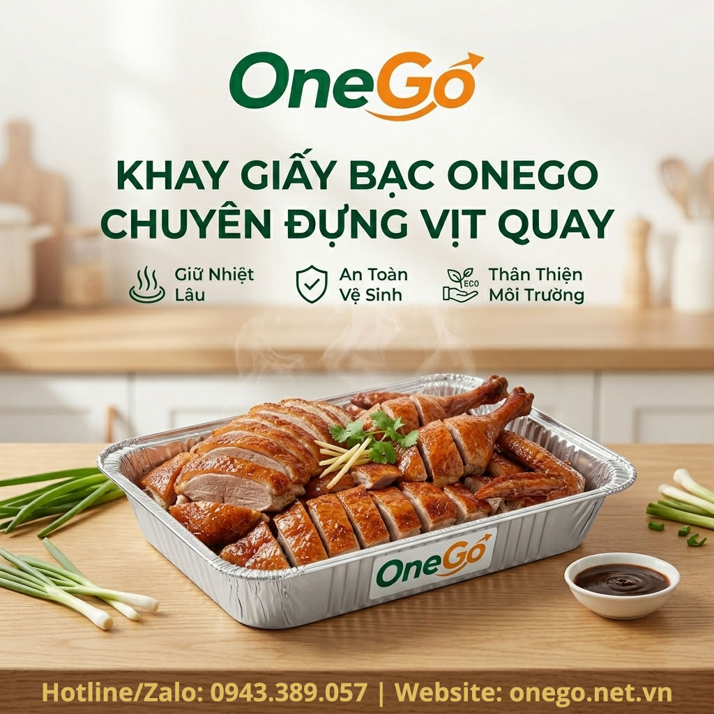Khay nhôm đựng vịt quay OneGo