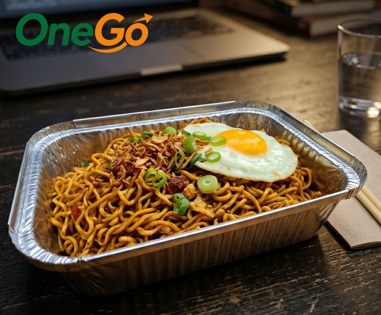 Khay giấy bạc đựng mì trộn Indomie 