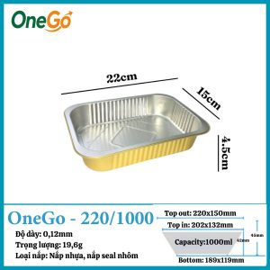 Hộp Nhôm Thực Phẩm 1000ml