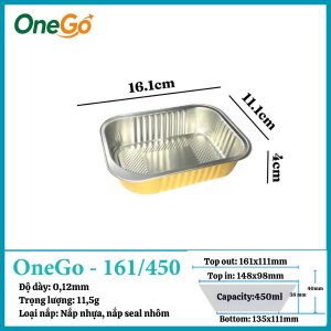 Hộp Nhôm Thực Phẩm 450ml