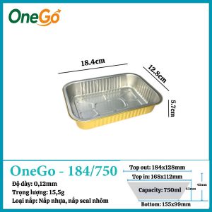 Hộp Nhôm Thực Phẩm 750ml