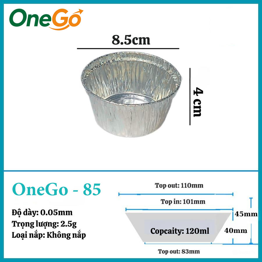 Hộp nhôm thực phẩm 120ml