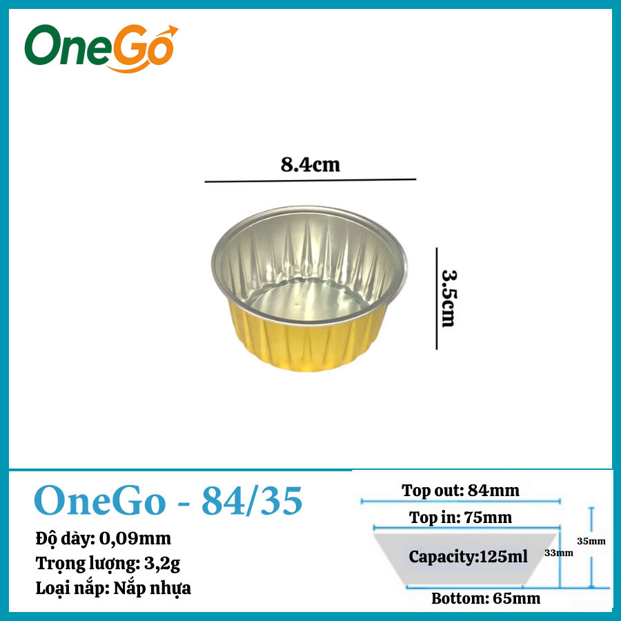 Hộp nhôm thực phẩm 125ml