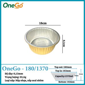 Hộp Nhôm Thực Phẩm 1370ml