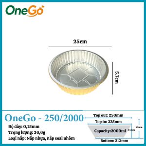 Hộp Nhôm Thực Phẩm 2000ml