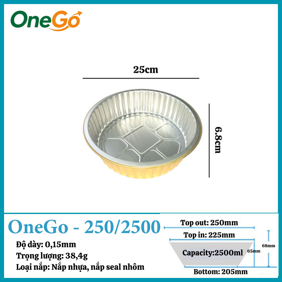 Hộp nhôm thực phẩm 2500ml