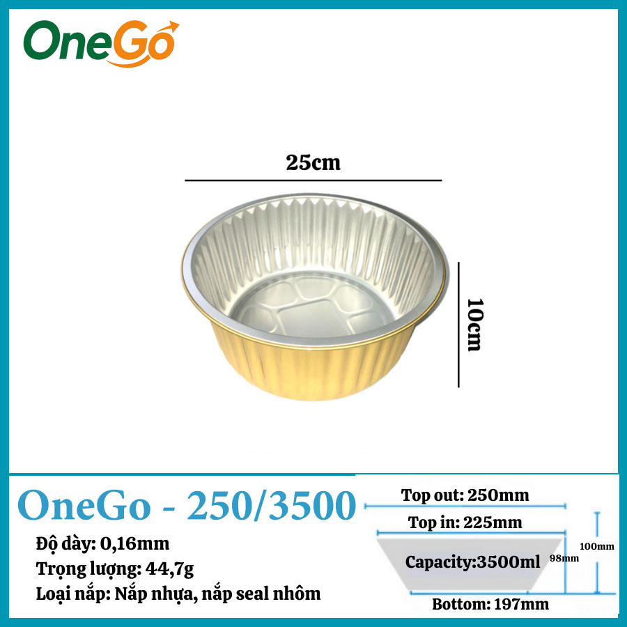 Hộp nhôm thực phẩm 3500ml