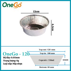 Hộp Nhôm Thực Phẩm 350ml