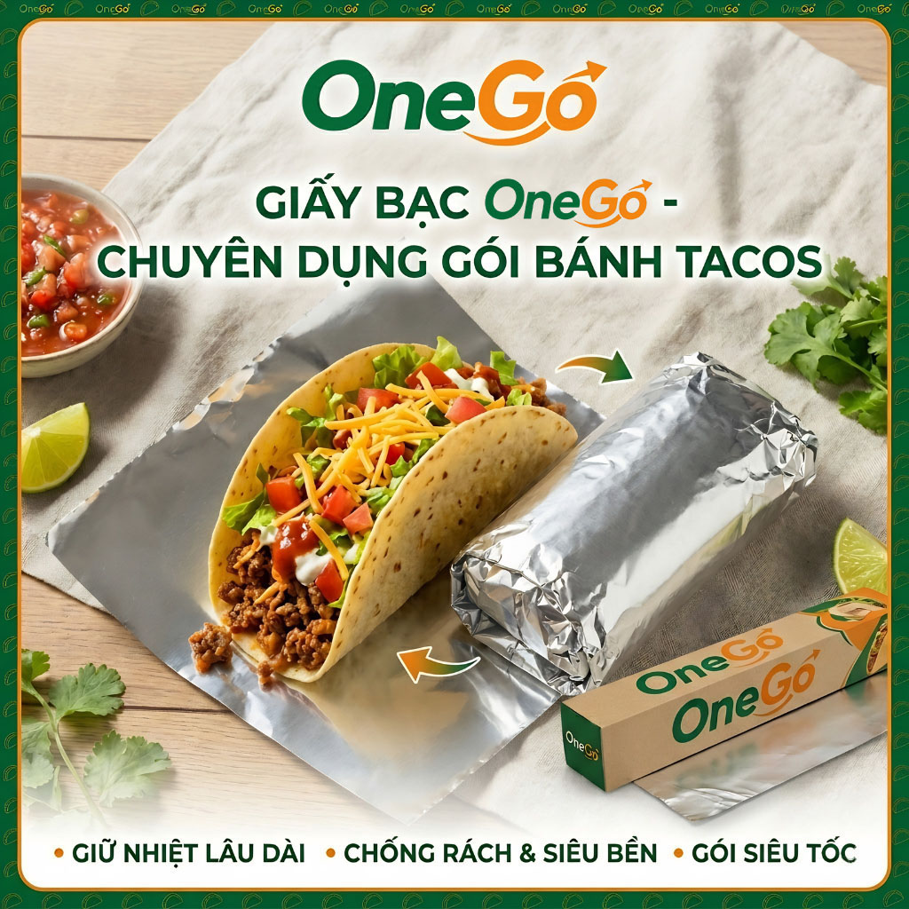 Giấy bạc gói bánh Tacos