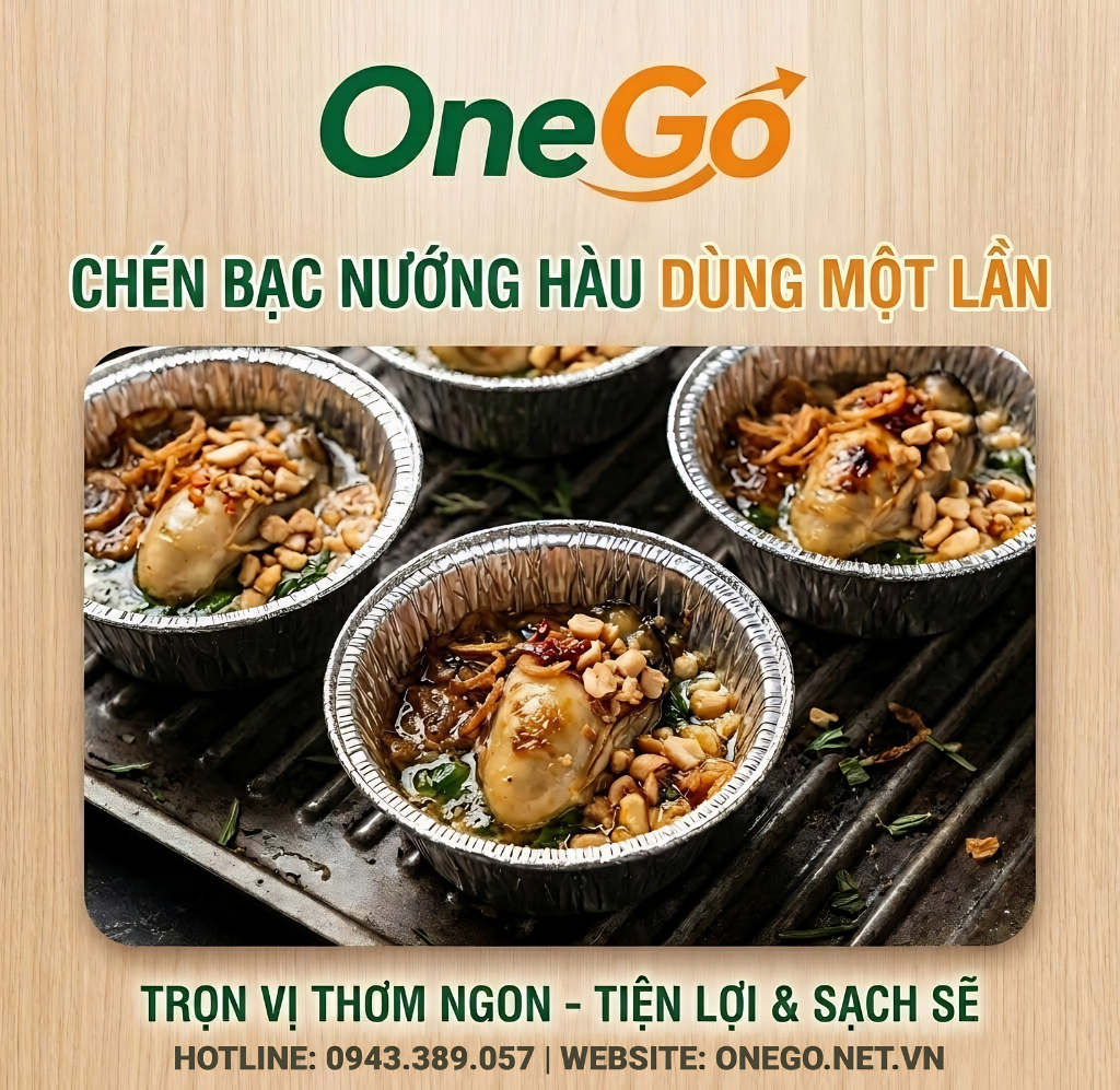 Chén bạc nướng hàu OneGo