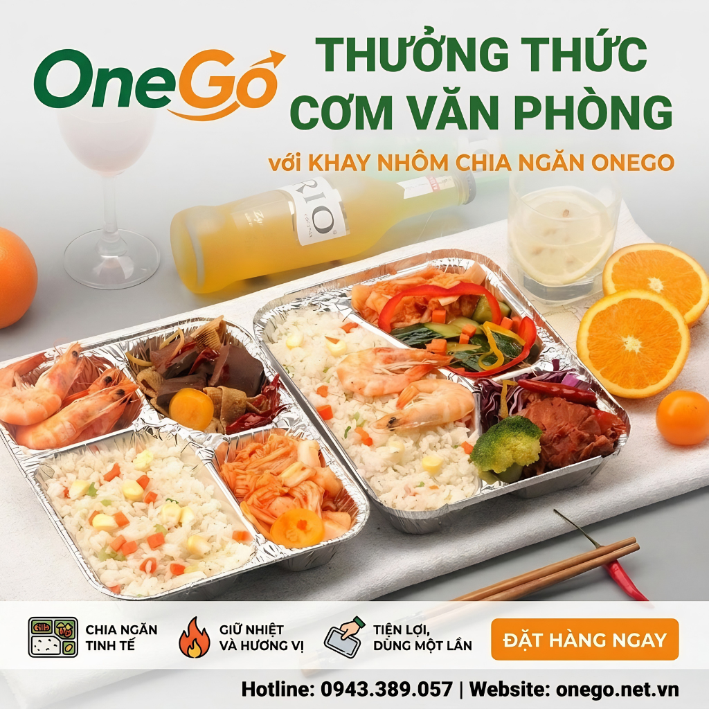 Khay nhôm chia ngăn dùng một lần OneGo