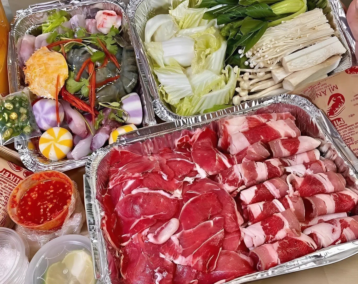 Khay nhôm đựng lẩu mang về