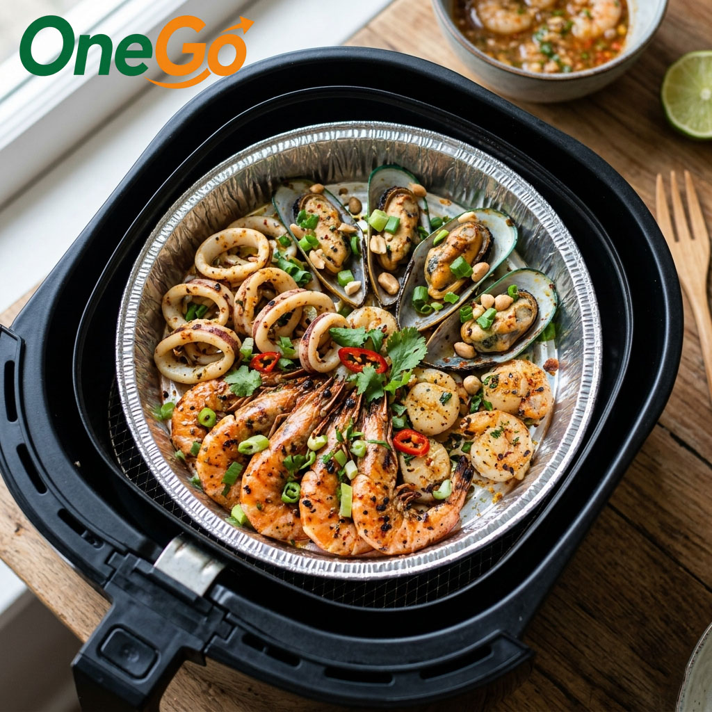 Khay giấy bạc dùng cho nồi chiên không dầu