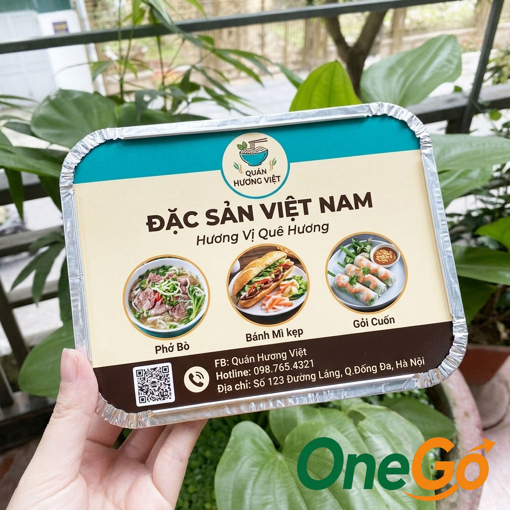 In logo thương hiệu lên nắp bìa tráng nhôm
