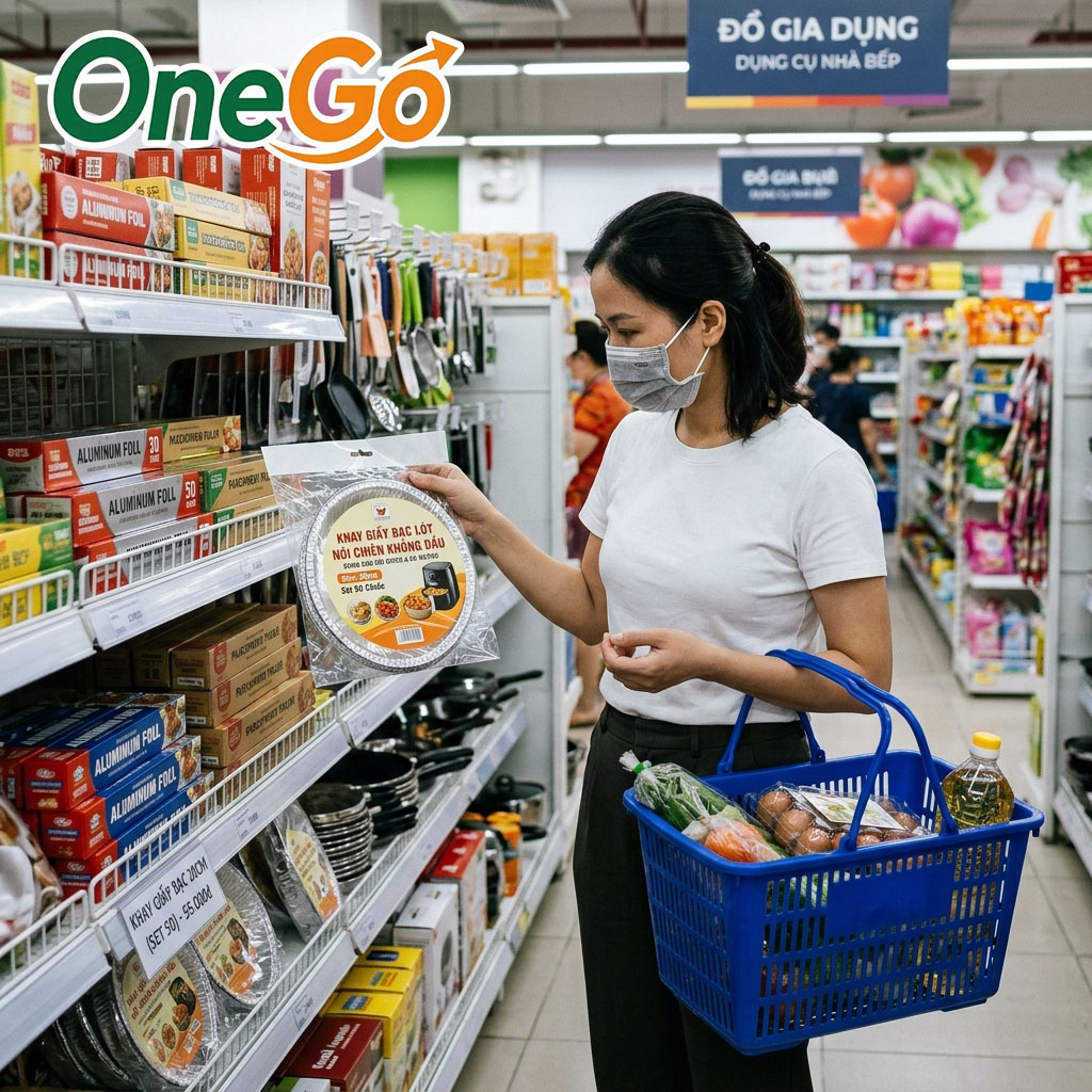Mua khay giấy bạc lót nồi chiên không dầu tại Hà Nội