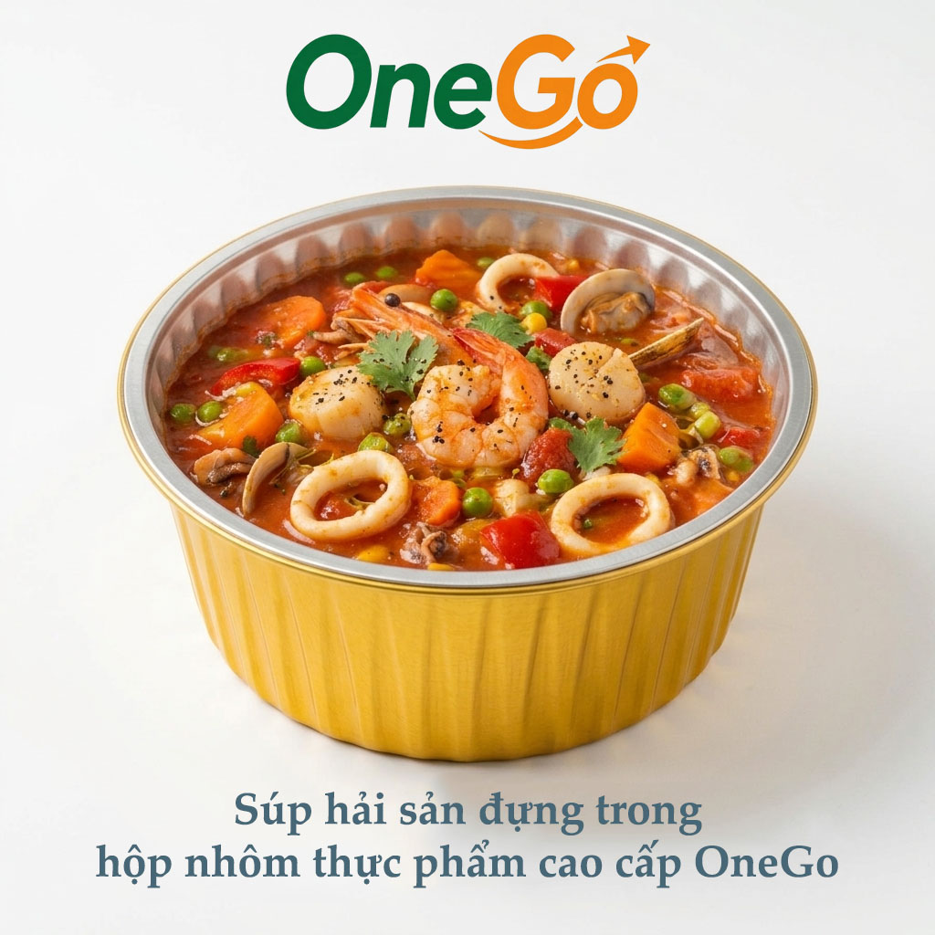 Hộp nhôm tròn đựng súp hải sản