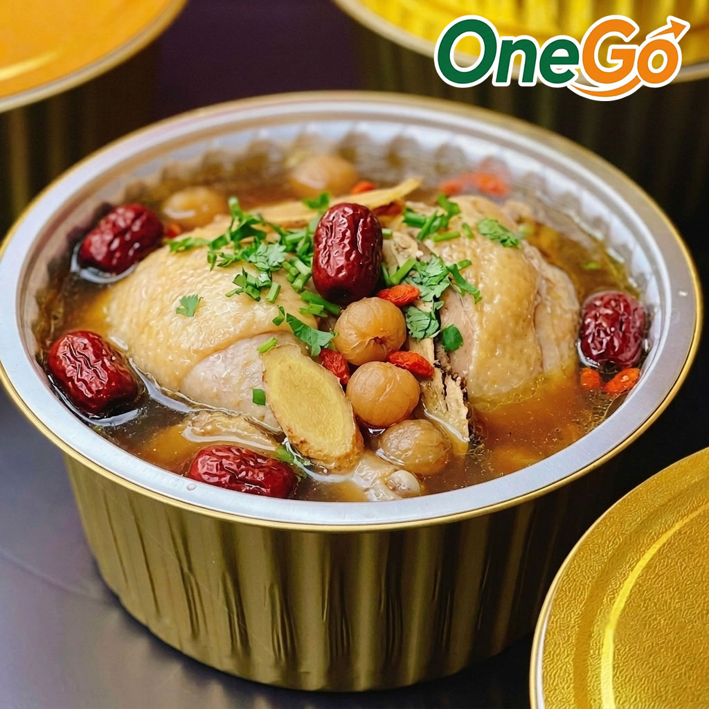 Hộp nhôm tròn đựng gà tần