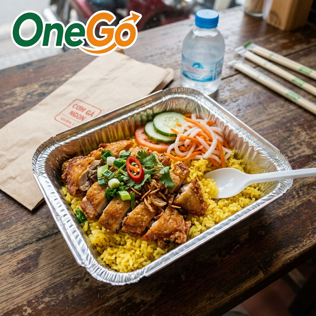 Khay nhôm đựng cơm gà mang đi