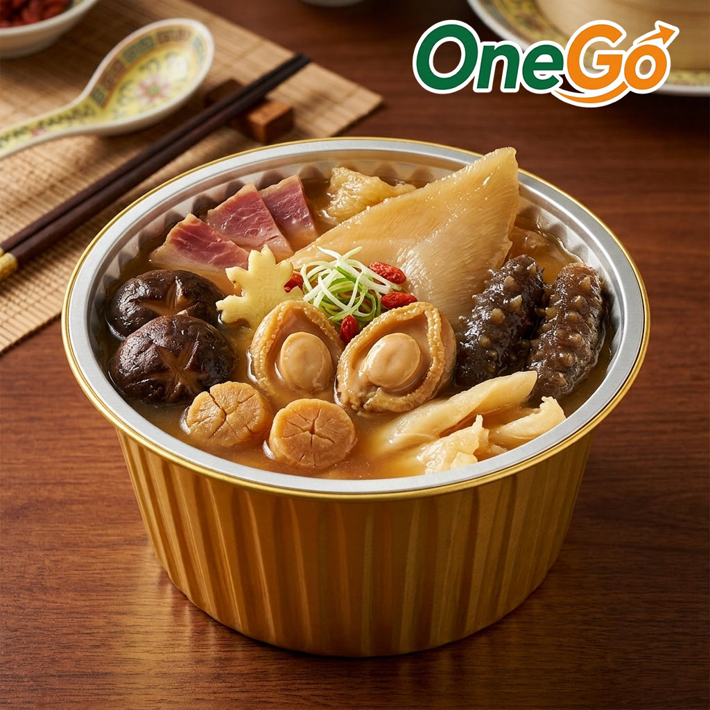 Hộp nhôm tròn đựng món Phật Nhảy Tường