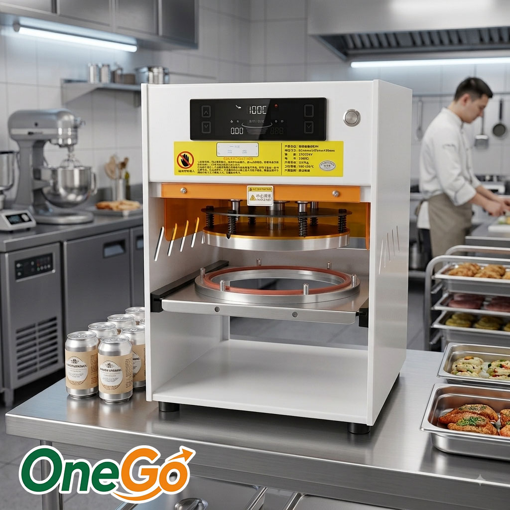 Máy ép seal khay nhôm thực phẩm