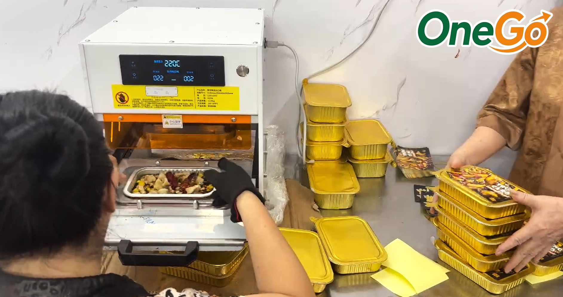 Máy ép seal khay nhôm thực phẩm